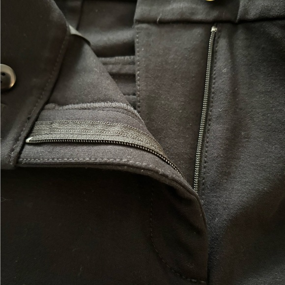 LOFT Black Pants with Gold Zippers Size 12 - Picture 8 of 10